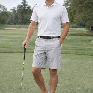 Lululemon Commission Shorts 9" Light‎ Gray Size 36 Chino Style Technical Fabric